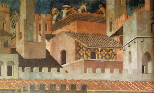 Siena - Palazzo Pubblico - Ausschnitt aus "Gute Regierung"